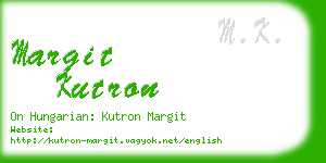 margit kutron business card